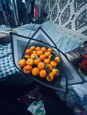 купить цветы: Букет из мандаринов - Композиция из целых свежих мандаринов с — 3