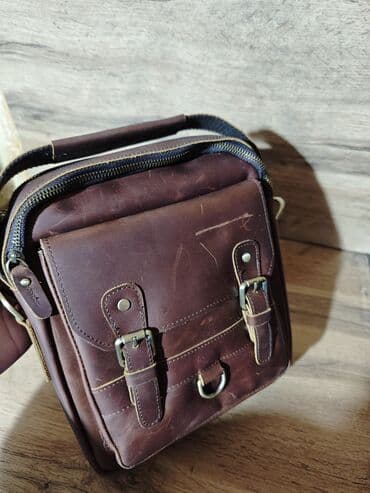 барсетка мужская кожаная ручной работы: Барсетка, Материал: Натуральная кожа, Новый — 2