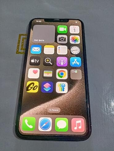 IPhone X, Б/у, 64 ГБ, Черный, Чехол, 92 %