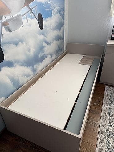 письменный стол шкаф: 2 шт по цене одной (фото в каруселе) Характеристика на белую кровать — 6