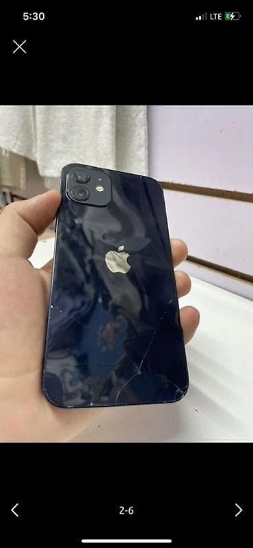 IPhone 12, Колдонулган, 128 ГБ, Кара, 100 % — 1
