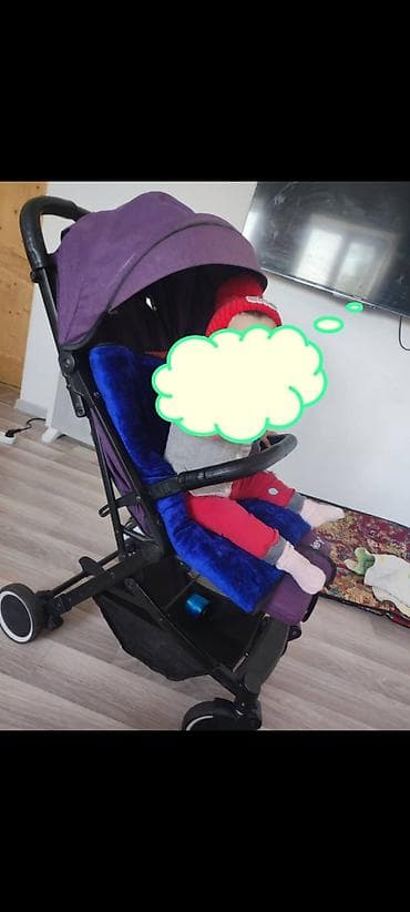 рассрочка каляска: Прогулочная детская коляска-трость/книжка фиолетового цвета. - — 2