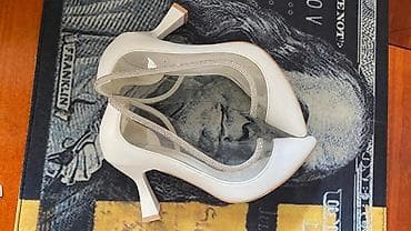 Үлпөт көйнөктөрү жана аксессуарлар: Белые женские туфли-лодочки на каблуке - Цвет: белый - Материал — 1