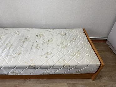 Односпальная кровать, С матрасом, длина - 200 см
