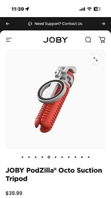 Техника жана электроника: JOBY PodZilla Octo Suction Tripod — универсальный держатель-трипод для — 4