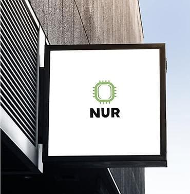 Логотип и фирменный знак «NUR» - Минималистичный эмблемный знак