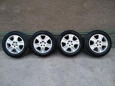 бир: Дөңгөлөктөр монтажда 205 / 60 / R 16, Кыш, Колдонулган, Комплект, Жеңил унаалар, Куйма, тешиктери - 5 — 1
