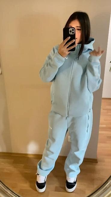 Плащи: Мужской спортивный костюм, L, Nike, Б/у, цвет - Голубой, Самовывоз — 3