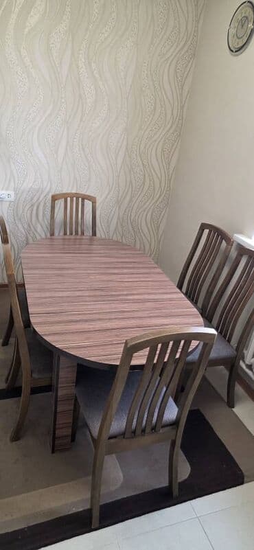 кухыный мебел: Кухонный стол, Б/у, Овальная, Нераскладной — 7