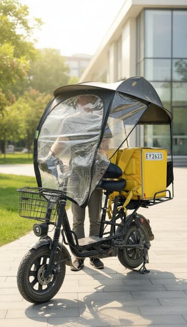 внедорожный электросамокат цена в бишкеке: Электроскутер для доставки с дождевым тентом - Электроскутер с — 1