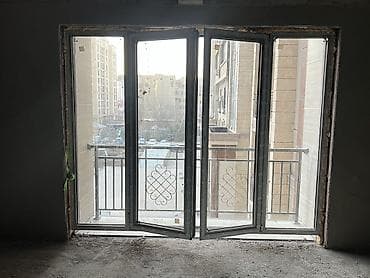 чий камыш: Панорамный оконно-дверной блок ПВХ для выхода на балкон/лоджию. - — 1