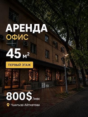 park avenue бишкек: Аренда офисов, 45 м², В жилом комплексе, 1 линия, С отдельным входом, С отдельным сан узлом — 1