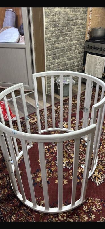 двухъярусная кровать токмок: Детская кровать трансформер, Б/у, Другой тип, цвет - Белый — 1