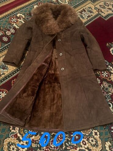 Атайын кийим: Дублёнка женская, длина до колена. Натуральная овчина: снаружи — 1