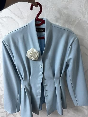 военый форма: Жакет женский DIVERSIYA, голубой - Элегантный приталенный силуэт с — 1