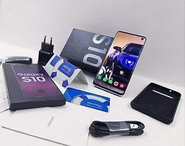 1440: Samsung Galaxy S10, Б/у, 128 ГБ, цвет - Черный, 1 SIM, 2 SIM — 1