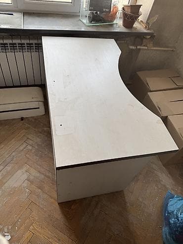 Офисная мебель: Компьютерный стол, Б/у, С полками — 3