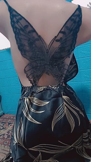 лямка платья: Ночная сорочка, Атлас, Короткая модель, M — 8