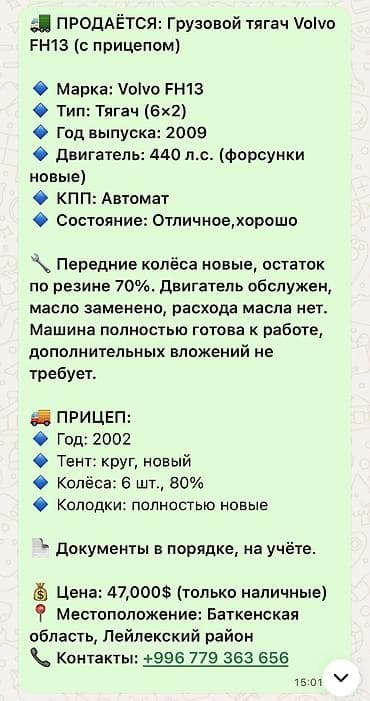 440: Тягач, Volvo, 2009 г., Шторный — 6