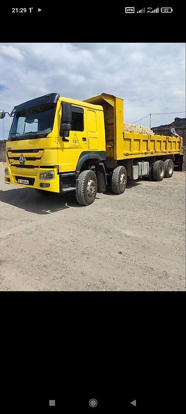 экскаватор w60: Самосвал Howo (CNHTC) 371, желтый. - Колесная формула 6x4. - Мощность — 10