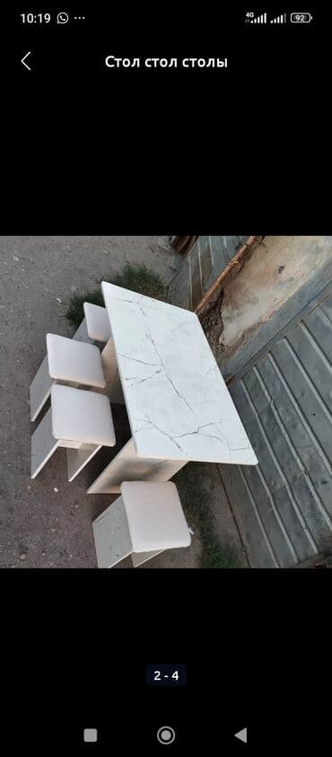 кухонный стол и стулья купить недорого: Кухонный стол и стул, Новый, Платная доставка, цвет - Белый — 4