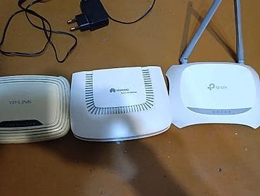 Модемы и сетевое оборудование: Wi-fi роутеры 3 шт,состояние нужно проверить,за все 100 сом — 1