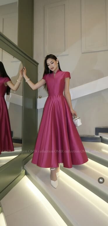 платье для беременных из фатина: Вечернее платье, Пышное, Длинная модель, Тафта, С рукавами, S, M — 1