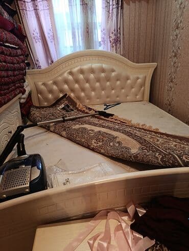 садовый измельчитель бишкек: Спальный гарнитур, Двуспальная кровать, МДФ, цвет - Бежевый — 3