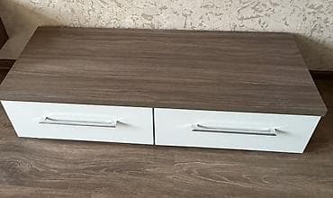 bed table: Тумба и подставка для телевизора, Б/у, Подвесная, ЛДСП, Самовывоз, цвет - Коричневый — 1