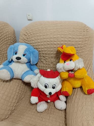 набор щенячий патруль: Набор из трех мягких игрушек в виде животных. Включает в себя голубого — 1