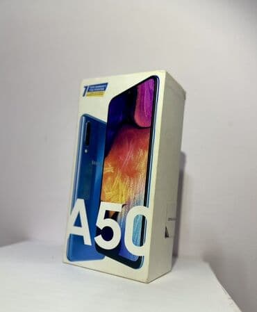 тел б у: Samsung Galaxy A50, Колдонулган, 64 ГБ, түсү - Көк, 2 SIM — 2