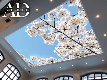 печать на стенах: Натяжной потолок 3D потолки, Глянцевое, Матовое Гарантия, Бесплатный замер, Бесплатная консультация — 29