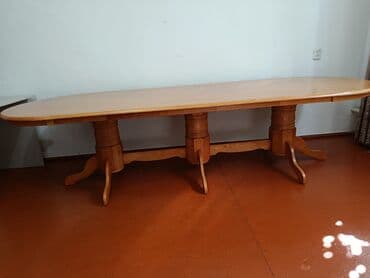 консоль стол: Стол для зала, Б/у, Не раскладной, Овальная — 3