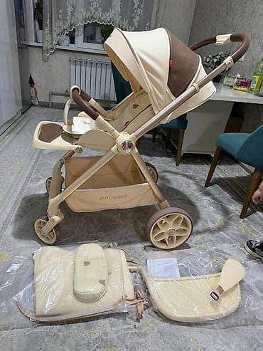 коляски трансформер: Прогулочная коляска Phoenix BabyCart, бежево‑коричневая - Легкая — 4