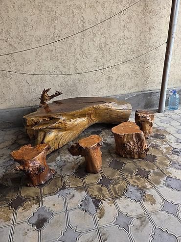 Комплект садовой мебели, Стол, Дерево