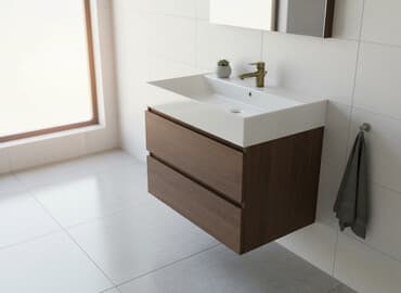 Раковина для ванной, Квадратная форма, Материал: Керамика, x 75 см