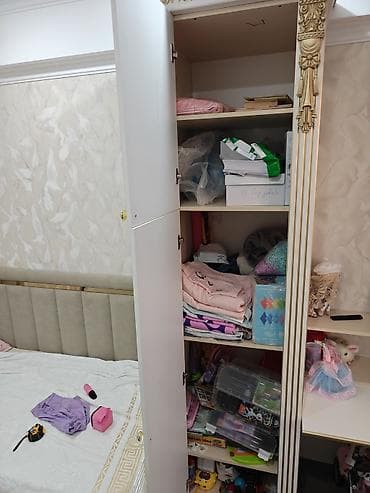Мебель: Классический мебельный гарнитур для детской/спальни: высокий шкаф с — 3