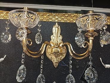 светильник бра: Двурарочная бра на стену в классическом стиле. - Корпус: литой металл — 1