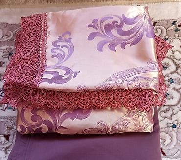 парные вещи: Комплект постельного белья с жаккардовым верхом и кружевной отделкой — 2