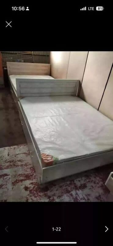 двух яросный крават: Двуспальная кровать, Новый, С матрасом, длина - 200 см — 14