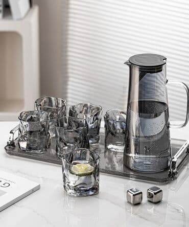 сушилка для посуда: Шикарный Набор для кухни • Подставка (поднос) • Графин (1.5 литра) • — 2