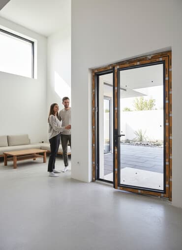 резина для дверей: Алюминиевая дверь-портал BENHAM - Материал: алюминиевый профиль — 1