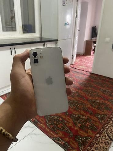 game stik: IPhone 12, Б/у, 128 ГБ, Белый, Защитное стекло, Чехол, 91 % — 2