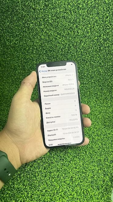 iphon 8 plus: IPhone 12 Pro, Б/у, 128 ГБ, Синий, Защитное стекло, Чехол, 85 % — 4