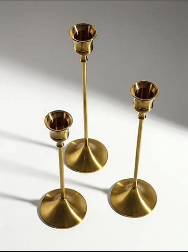 деко: Набор из 3 подсвечников для тонких свечей - Материал: металл с — 5