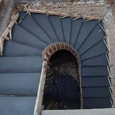 материалы для лестницы в бишкеке: Бетонная лестница Наружные, Форма лестницы: Винтовая — 4