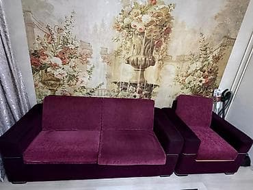 Эмерек гарнитурлары: Ашкана үчүн жумшак бурчек, түсү - Кызгылт көк — 1