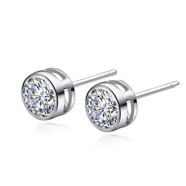 Круглые серьги НС с цирконом для женщин, меняют цвет, S, новая