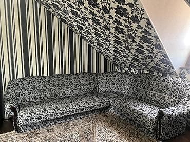 угловой диван с креслом: Комплект мягкой мебели, цвет - Серый — 1