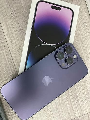 apple монитор: IPhone 14 Pro Max, Б/у, 256 ГБ, Deep Purple, 76 % — 3
